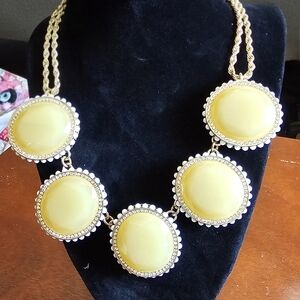 Banana Republic Gold and Yellow Statement Necklace